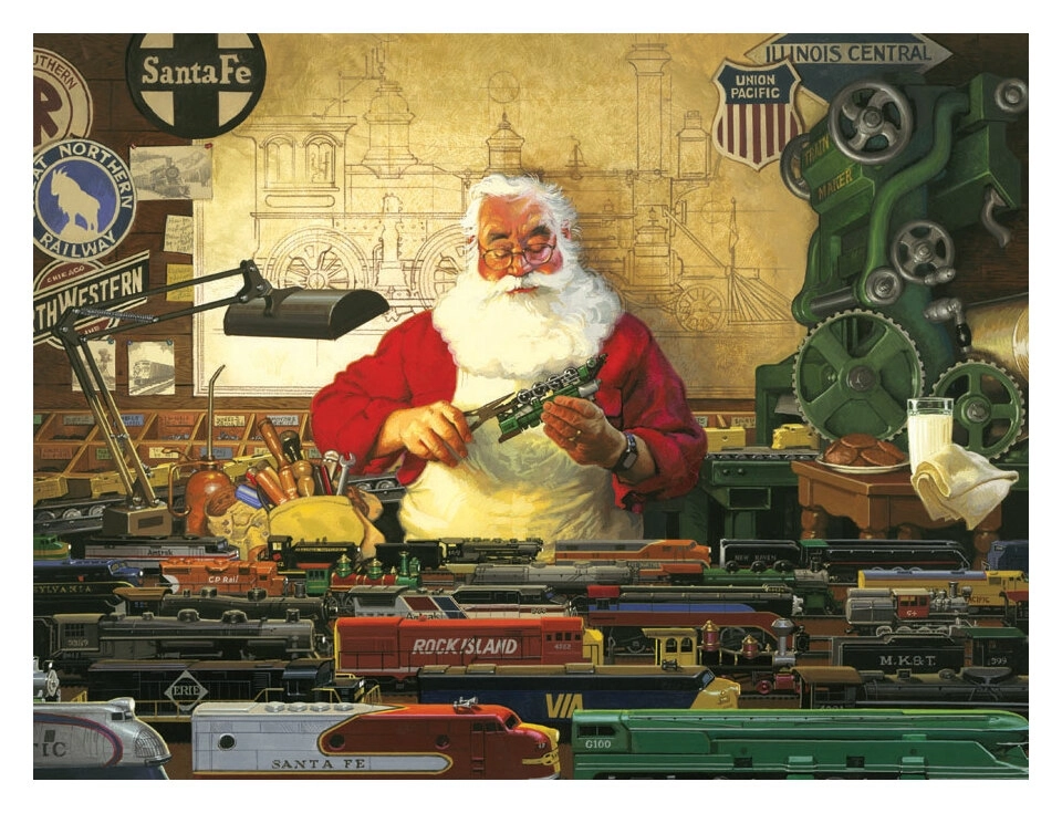 Santa And His Trains