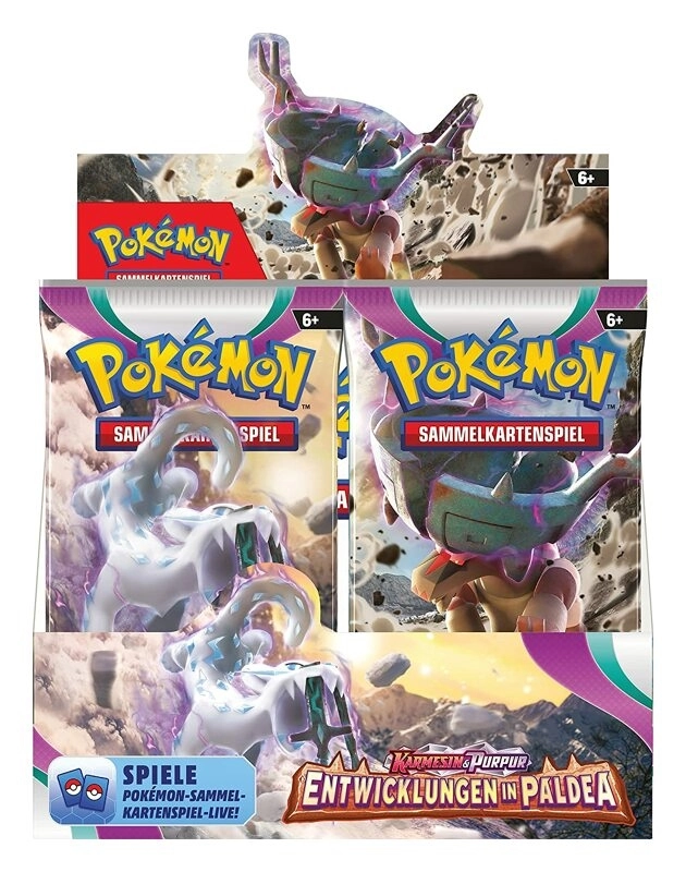 Pokémon SV02 - Karmesin & Purpur - Entwicklungen in Paldea Booster Display (36 Booster) - DE