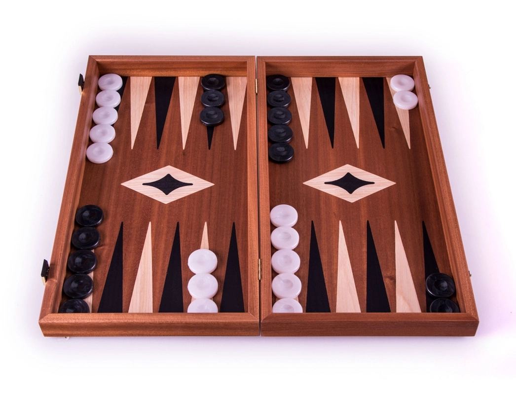 Backgammon Board Classic Mahagoni - 47 x 51cm