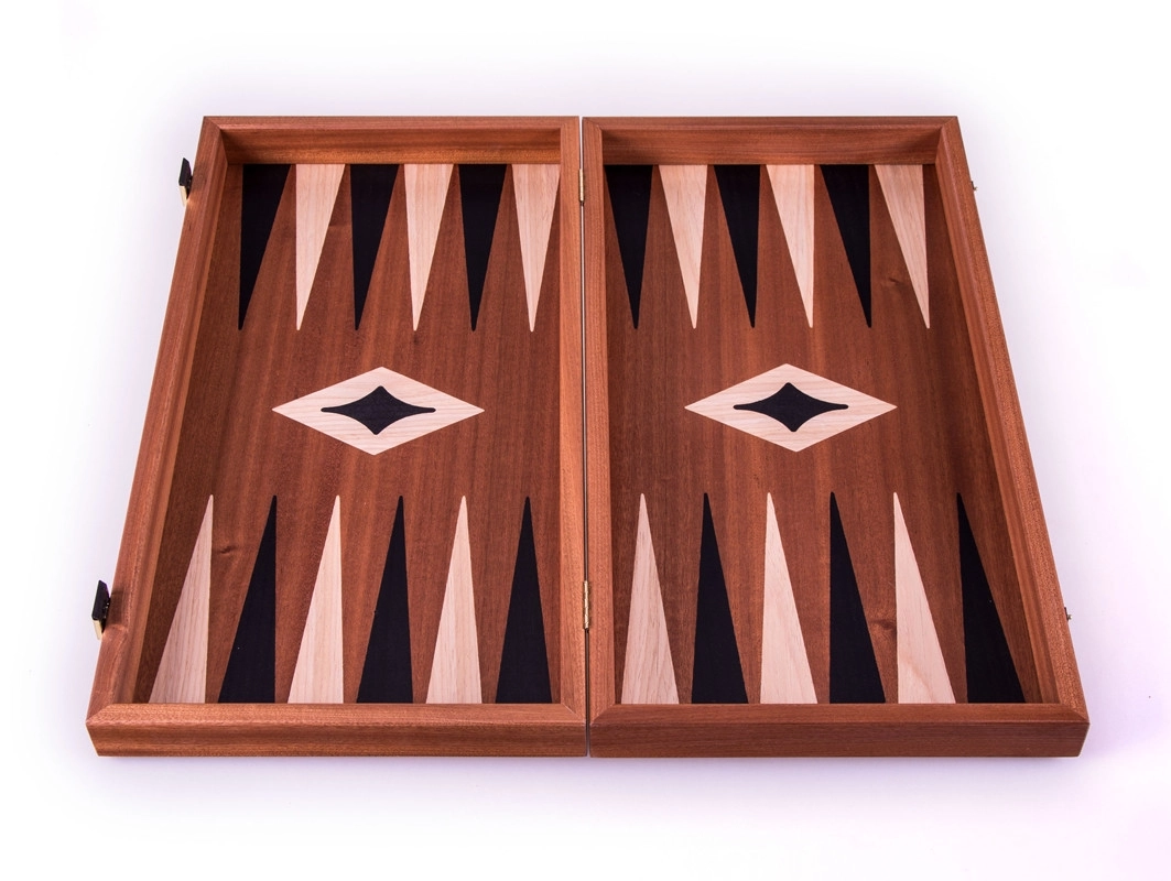 Backgammon Board Classic Mahagoni - 38 x 38cm