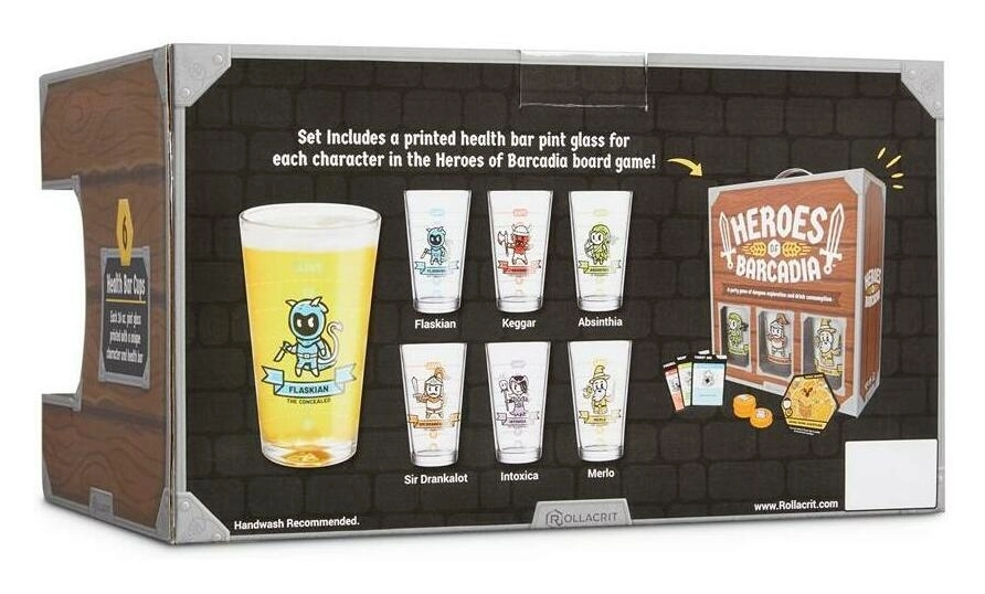 Heroes of Barcadia - Pint Glass Set (6x)