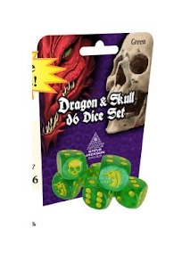 Dragon & Skull Dice Pack Green