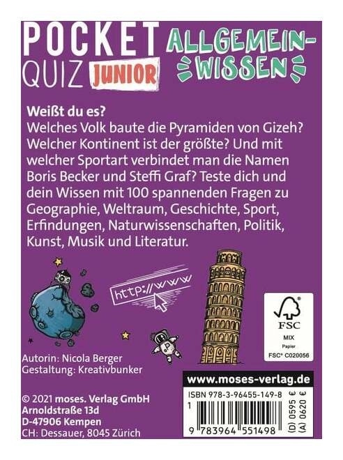 Pocket Quiz junior – Allgemeinwissen