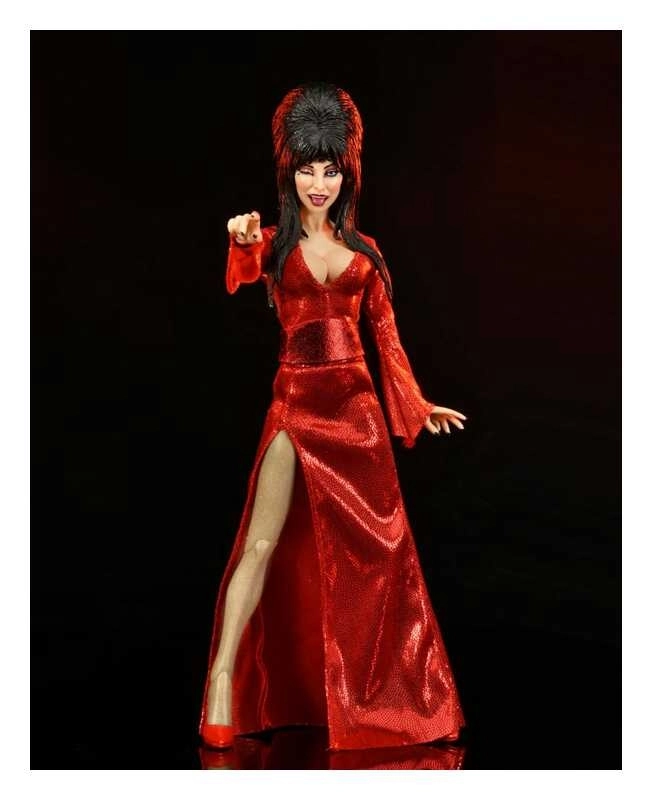 Elvira – 8” Clothed Action Figure – Elvira Red, Fright, and Boo