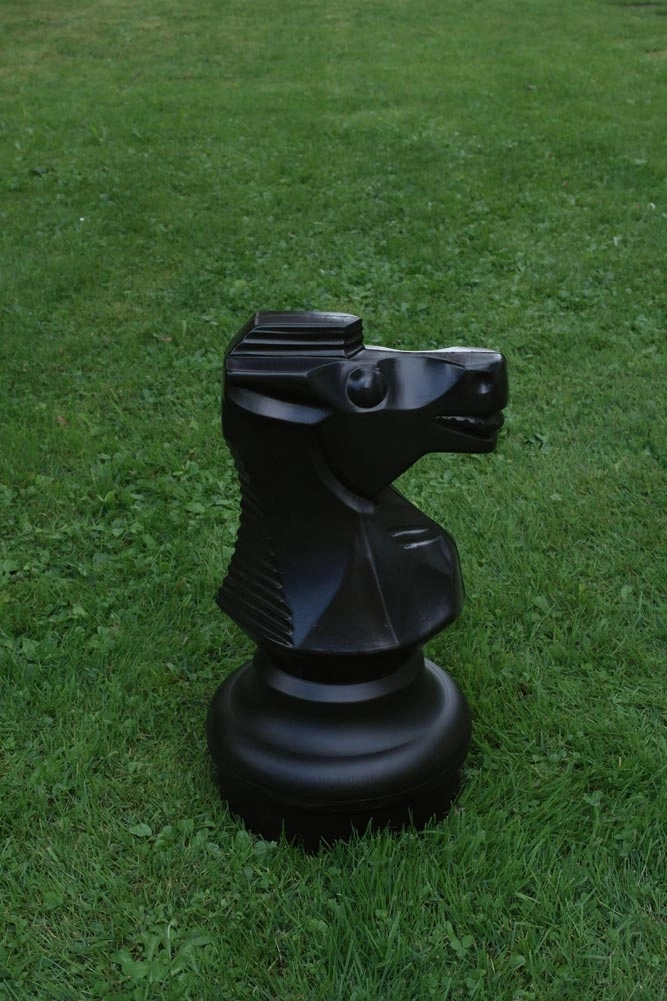 Gartenschach Einzelfigur Schwarz DE [gross]