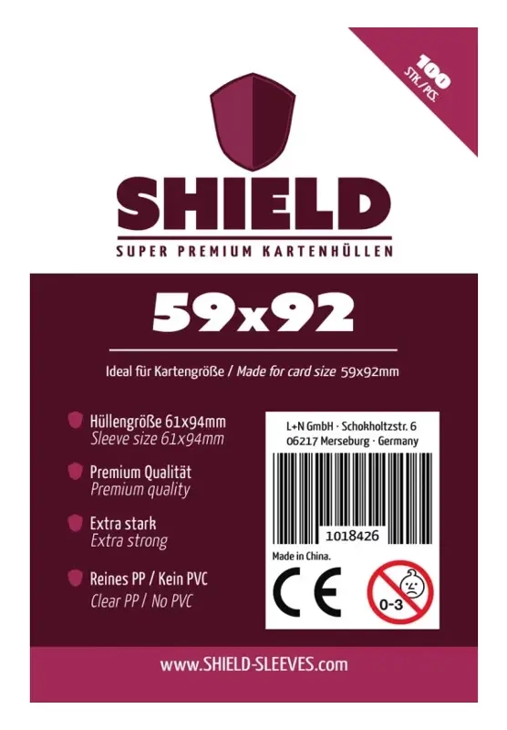 Shield Thin - 100 dünne Kartenhüllen (59 x 92 mm)