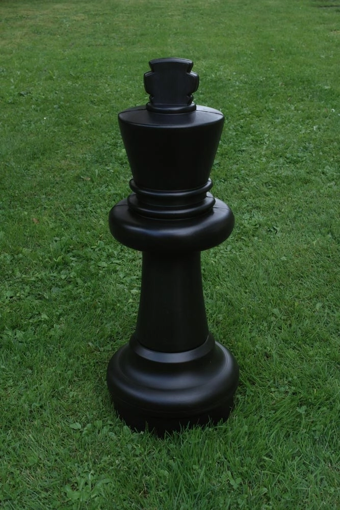 Gartenschach Einzelfigur Schwarz DE [gross]