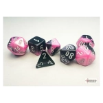 Chessex Gemini Mini-Polyhedral Black-Pink/white 7-Die Set