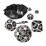 ENHANCE Tabletop RPGs 7pc Metal RPG Dice (Collector's Edition Black)