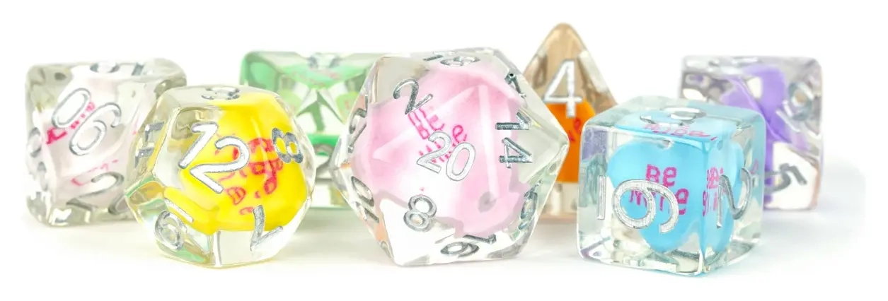 16mm Resin Poly Dice Set: Love Dice