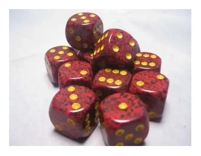 Dice Sets Mercury Speckled 16mm d6 (12)