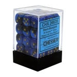 Gemini 12mm d6 Dice Blocks with pips Dice Blocks (36 Dice) - Black-Blue w/gold