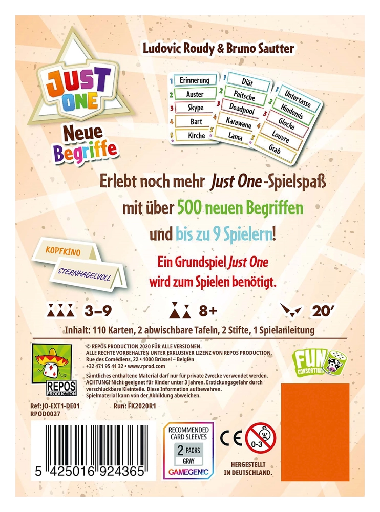 Just One - Neue Begriffe Erweiterung