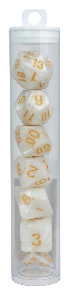 Würfelset RPG Marble weiss