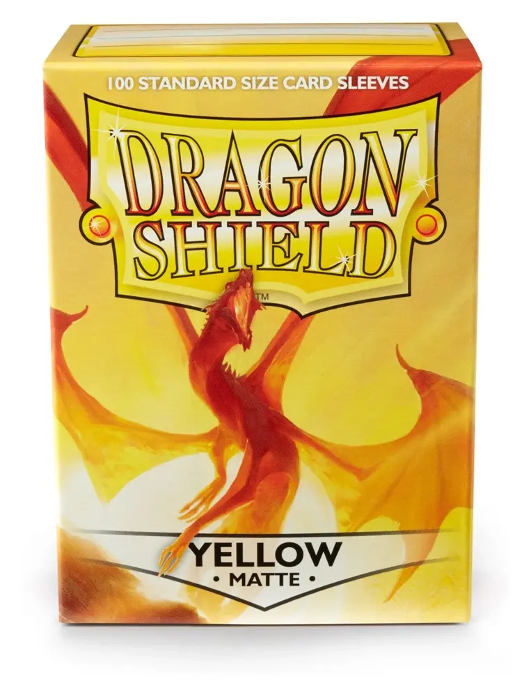 Dragon Shield Standard Sleeves - Matte Yellow (100 Sleeves)