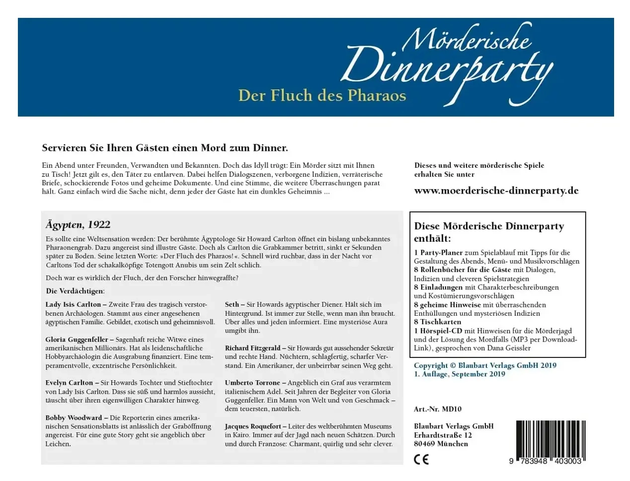 Mörderische Dinnerparty - Der Fluch des Pharaos