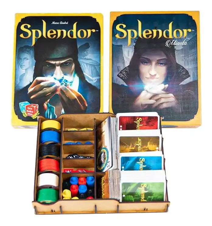 Sortiereinsatz für Splendor und die Erweiterung Die Städte von Splendor