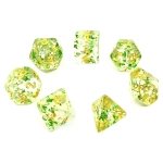 Würfelset Confetti: Green Flakes (7)