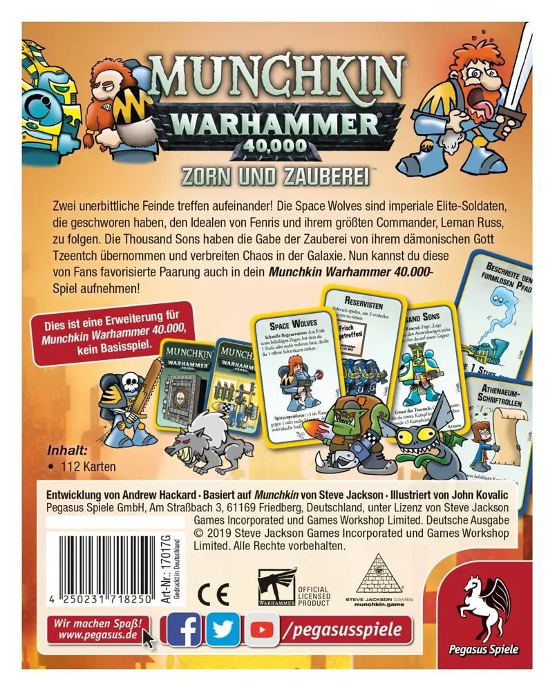 Munchkin Warhammer 40.000 - Zorn und Zauberei - Erweiterung