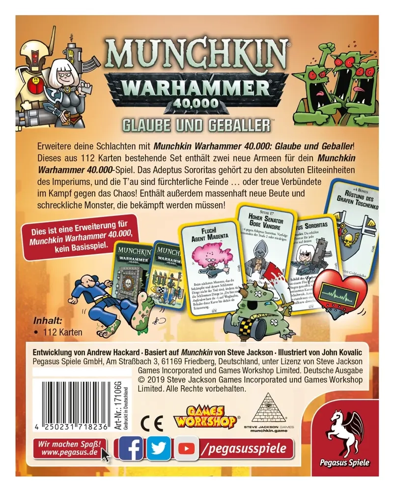 Munchkin Warhammer 40.000 - Glaube und Geballer - Erweiterung