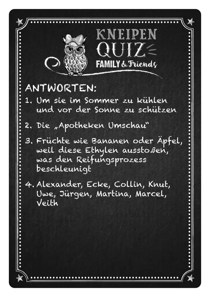 Kneipenquiz – Family & Friends Spezial