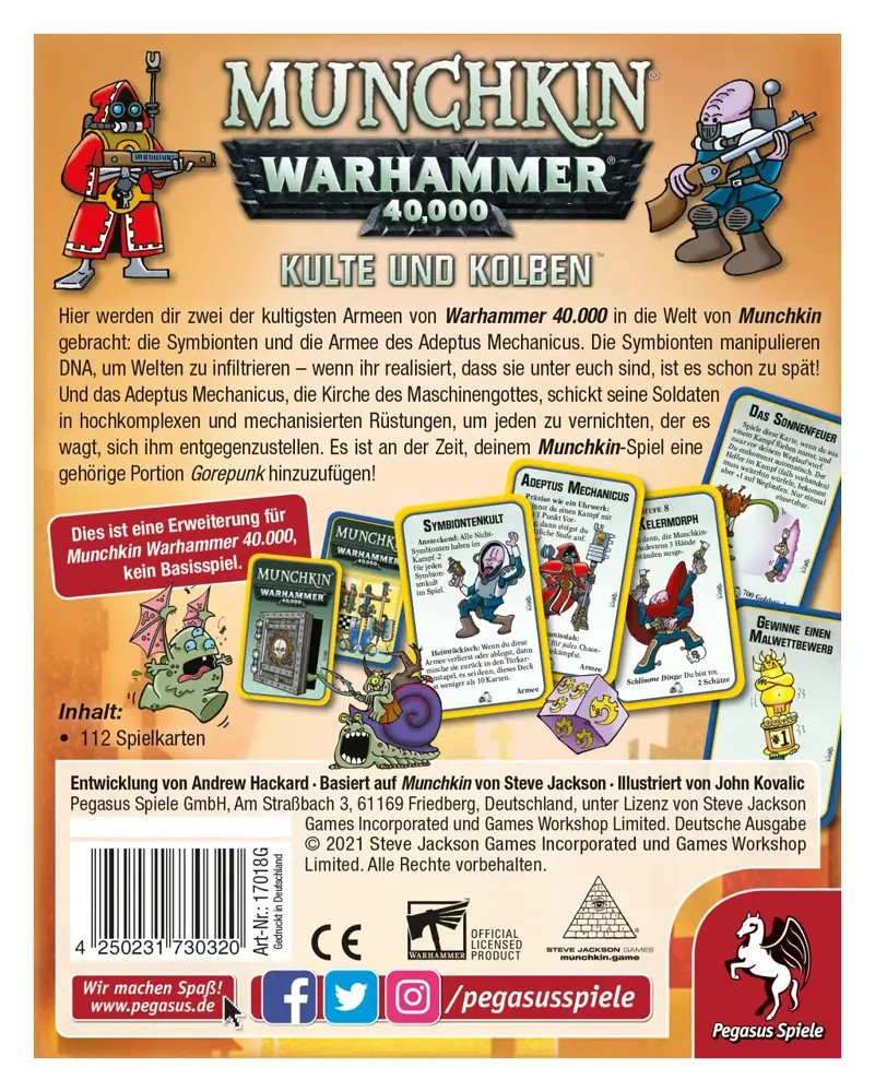 Munchkin Warhammer 40.000: Kulte und Kolben - Erweiterung