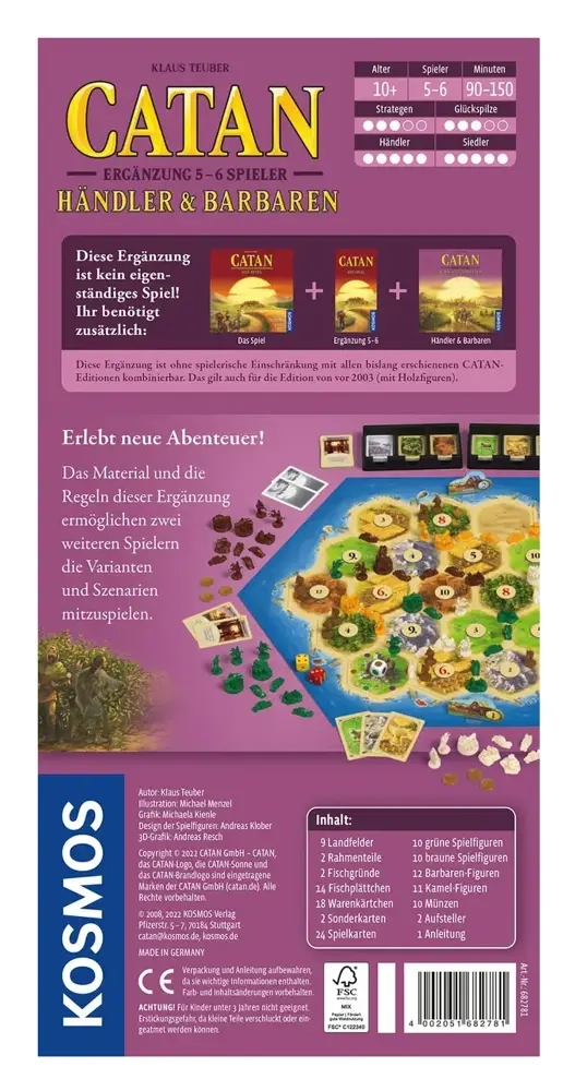 Catan - Händler & Barbaren Ergänzung 5/6 Spieler 2022