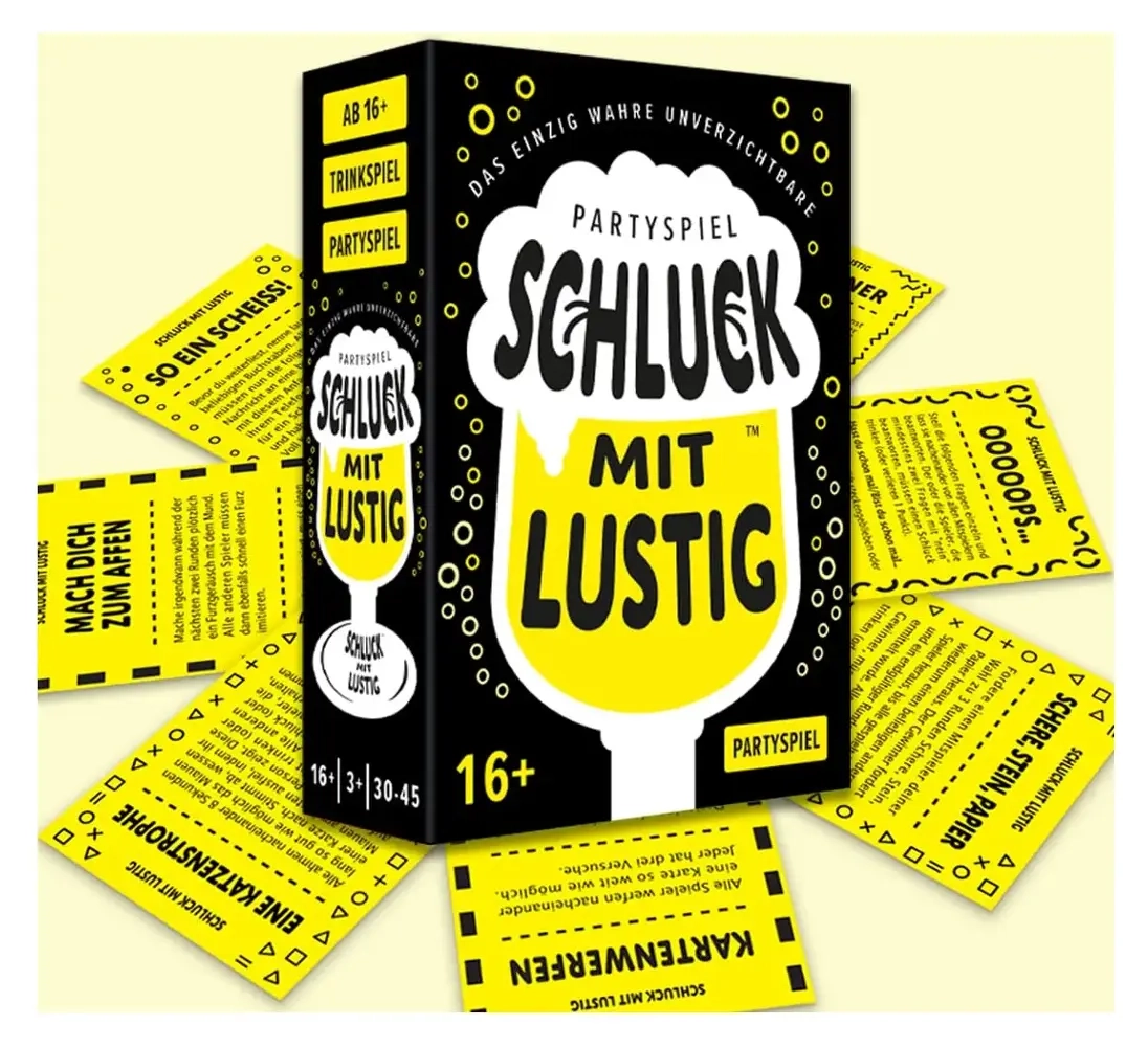 Schluck mit lustig