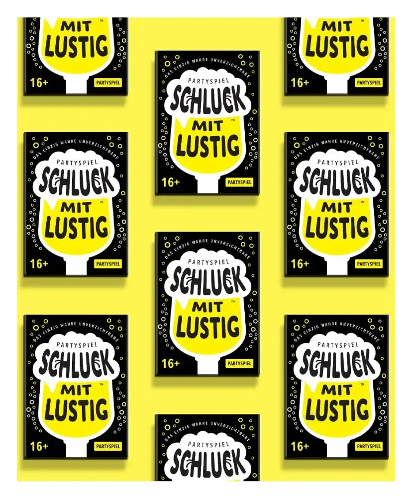 Schluck mit lustig