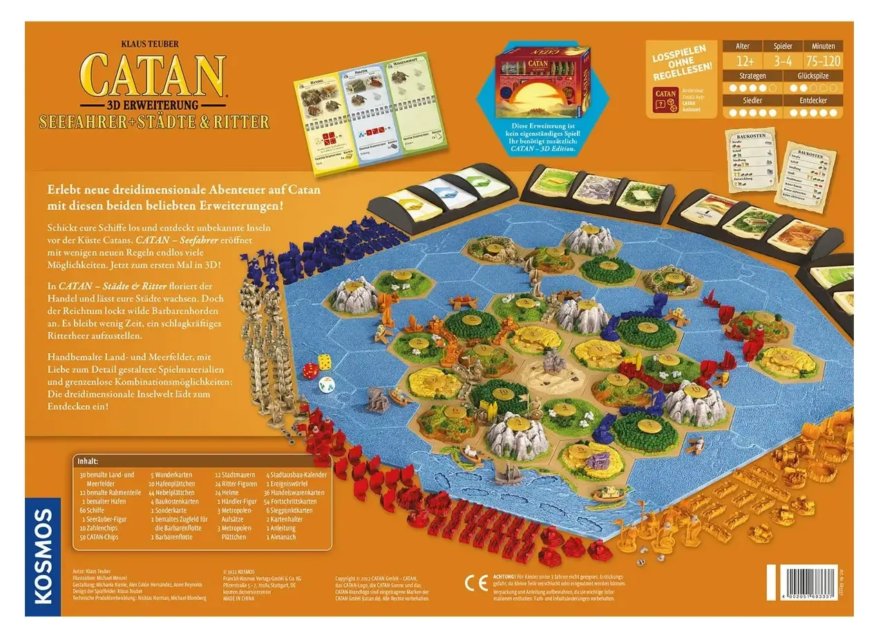 Catan 3D Erweiterung  - Seefahrer + Städte & Ritter