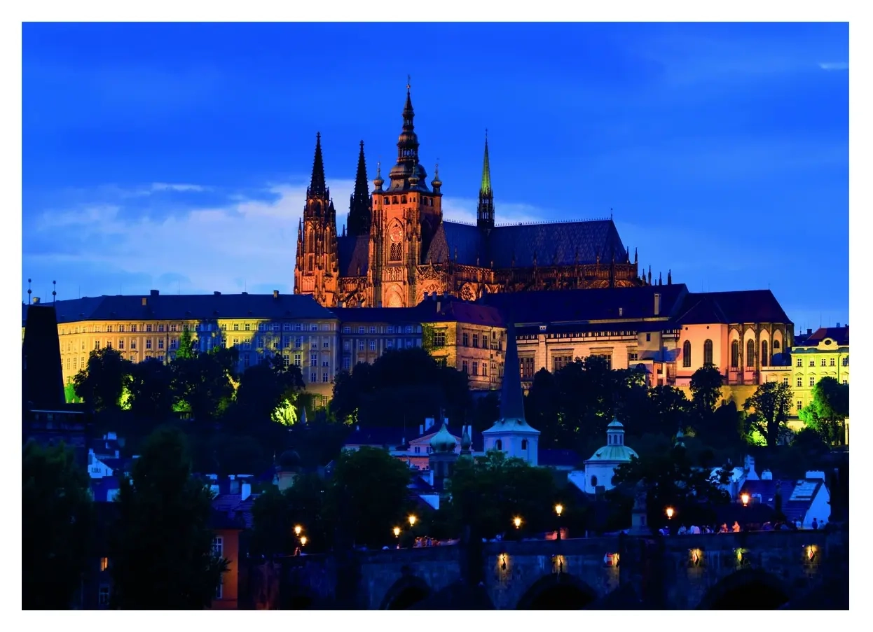 Neon Puzzle - Prag bei Nacht