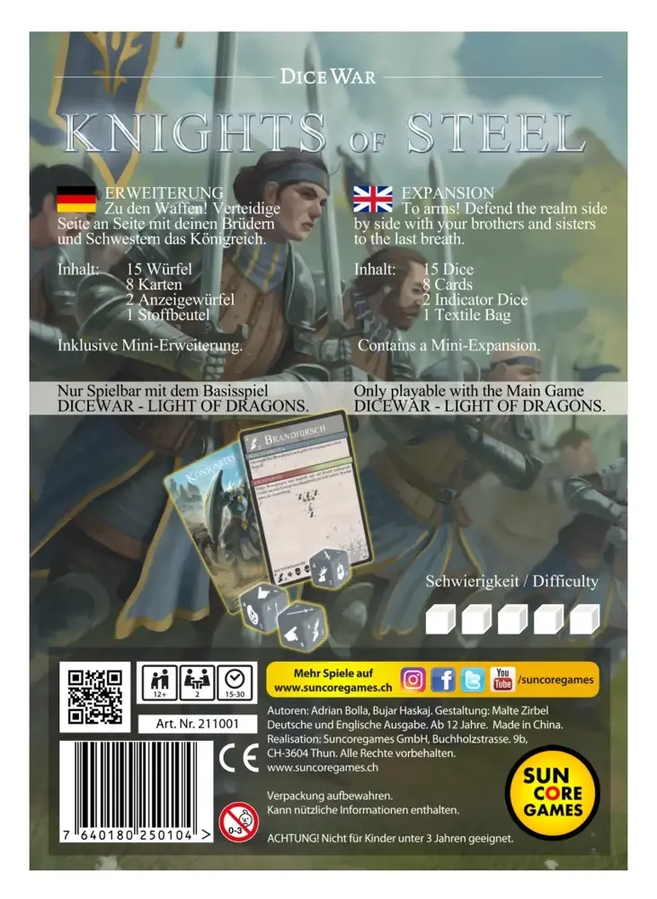 DiceWar Erweiterung - Knights of Steel - DE/EN