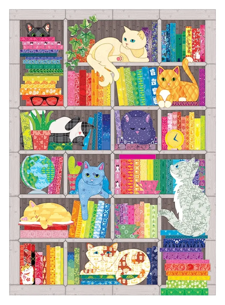 Regenbogen-Katzenquilt