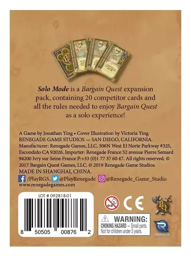 Bargain Quest - Solo Mode Expansion - EN