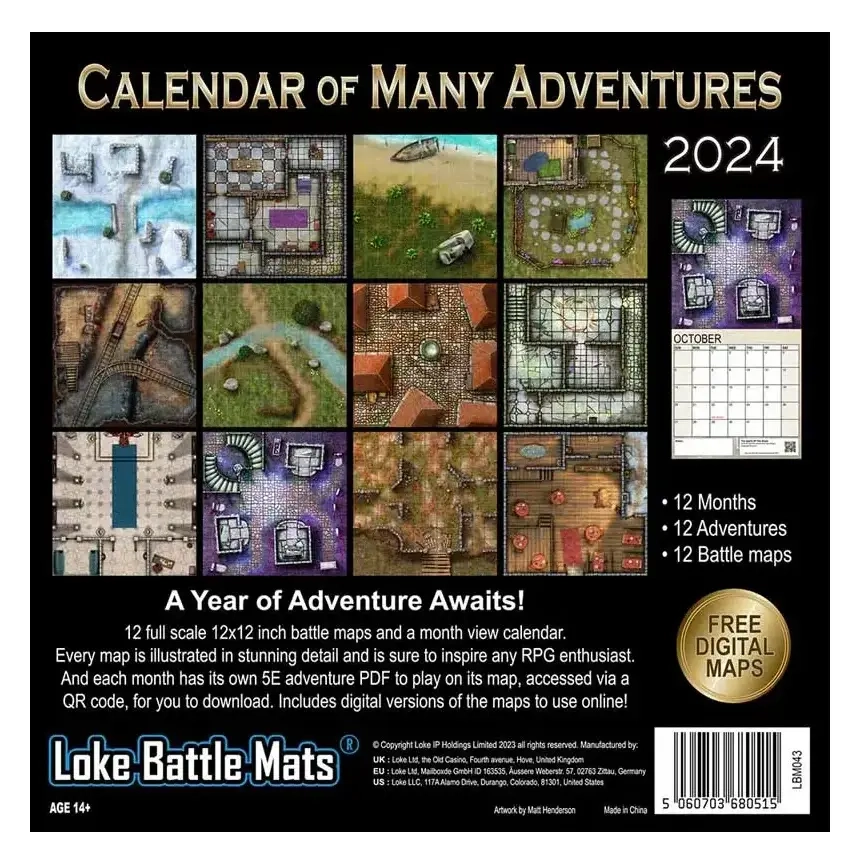 2024 Calendar of Many Adventures - EN