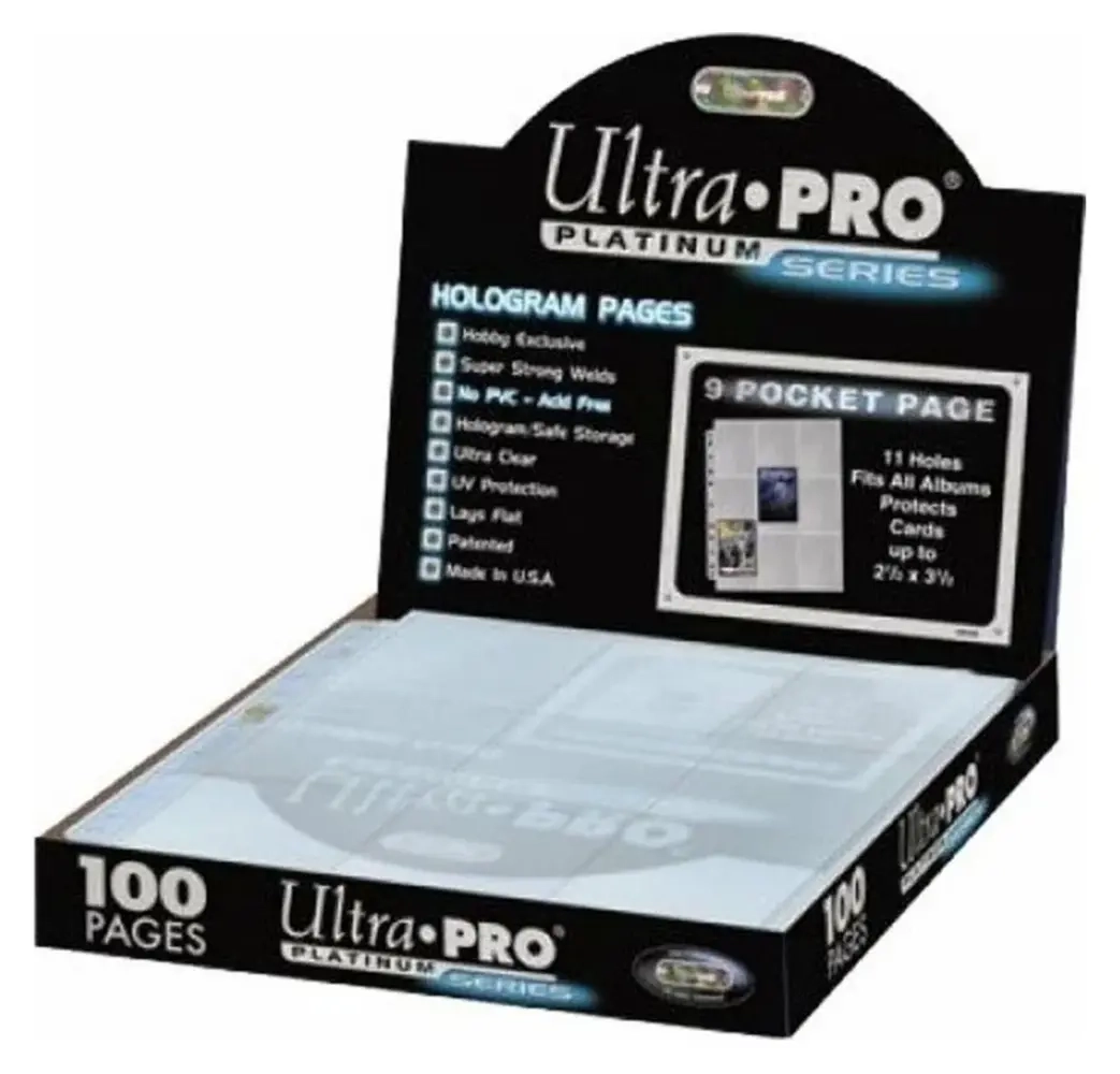 UP - Platinum 9-Pocket Pages (11 Hole) Display (100 Pages)