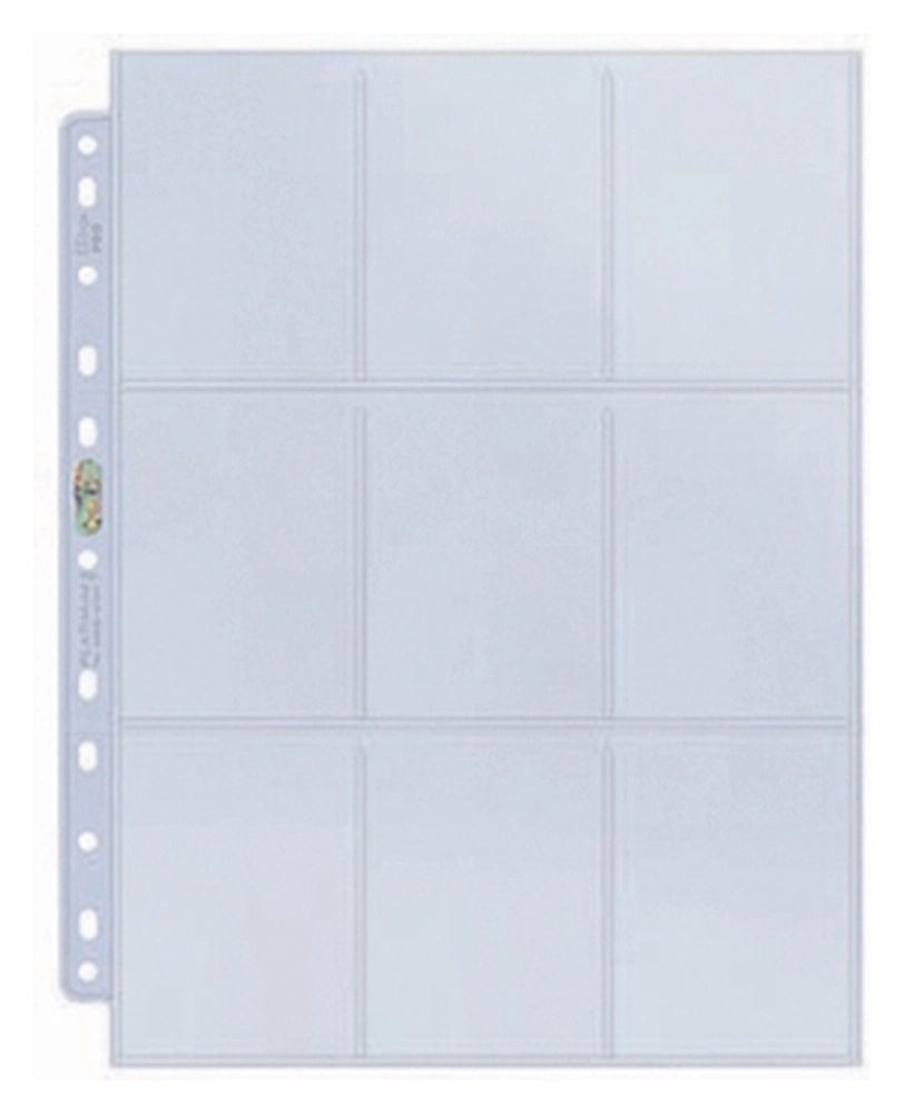 UP - Platinum 9-Pocket Pages (11 Hole) Display (100 Pages)