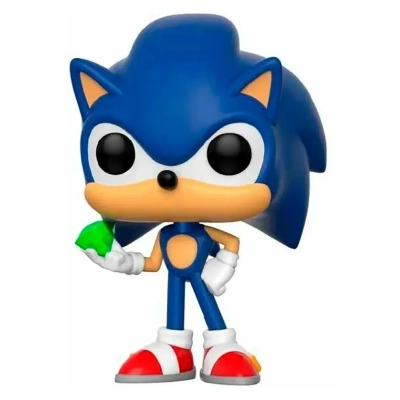 Funko POP! Games: Sonic - Sonic with Emerald Vinyl Figur 10cm