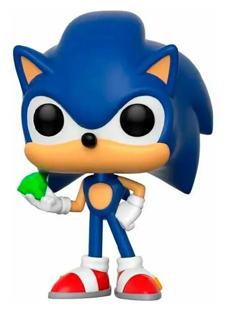 Funko POP! Games: Sonic - Sonic with Emerald Vinyl Figur 10cm