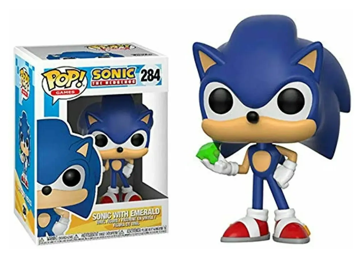 Funko POP! Games: Sonic - Sonic with Emerald Vinyl Figur 10cm