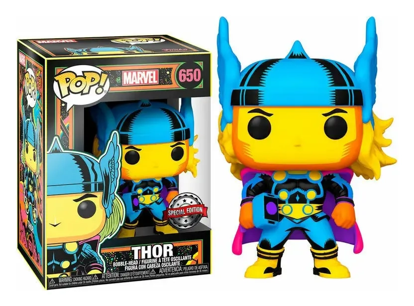 Funko POP! Marvel Black Light Thor Vinyl Figure 10cm Target Exclusive