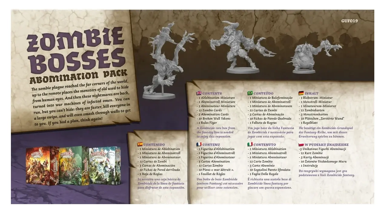 Zombicide: Black Plague - Zombie Bosses - Erweiterung