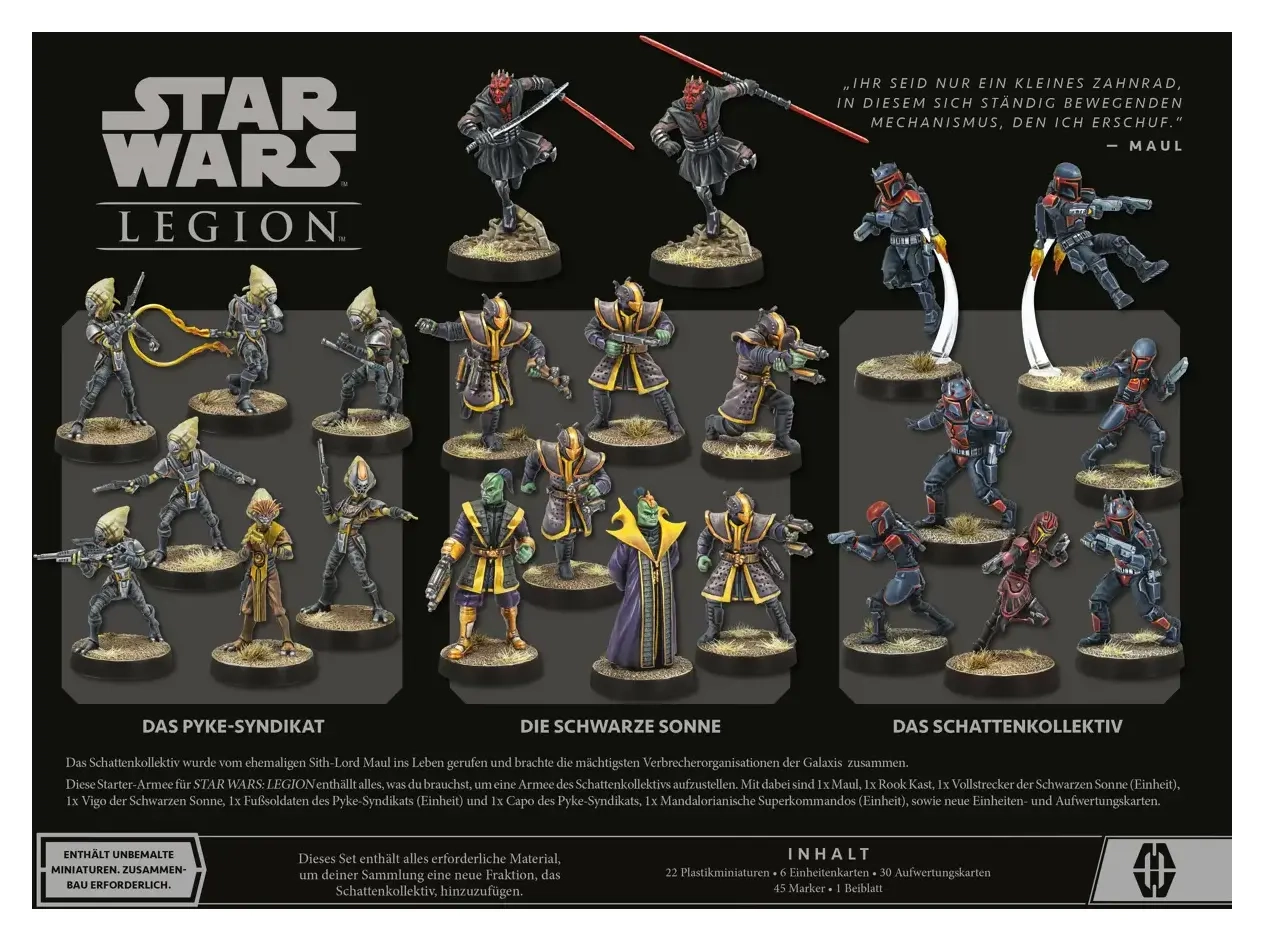 Star Wars: Legion – Schattenkollektiv Armee-Starterset