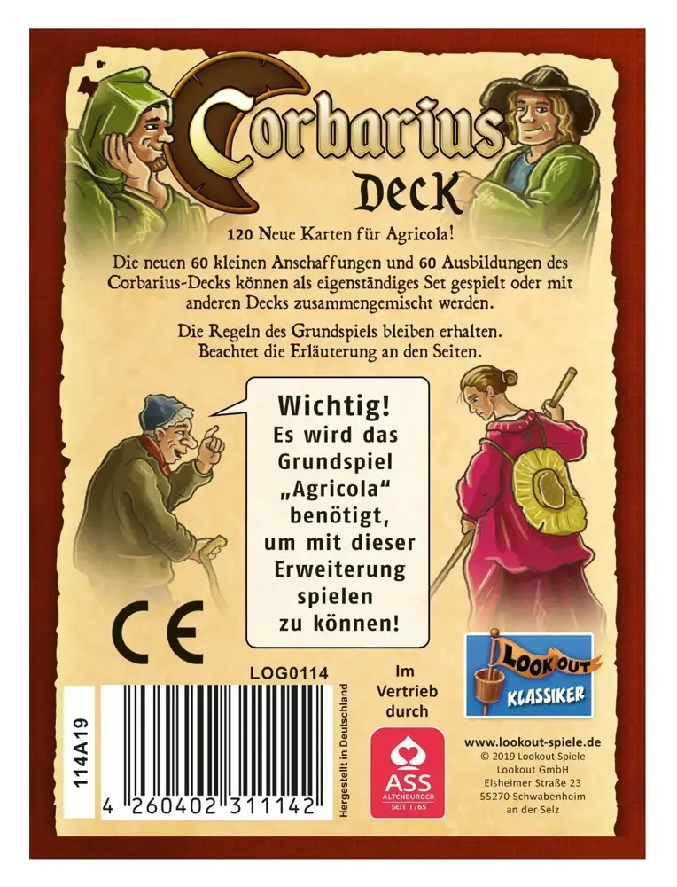 Agricola Erweiterung - Corbarius Deck