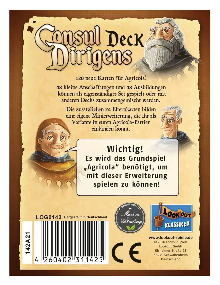 Agricola Ergänzungsset - Consul Deck Dirgens