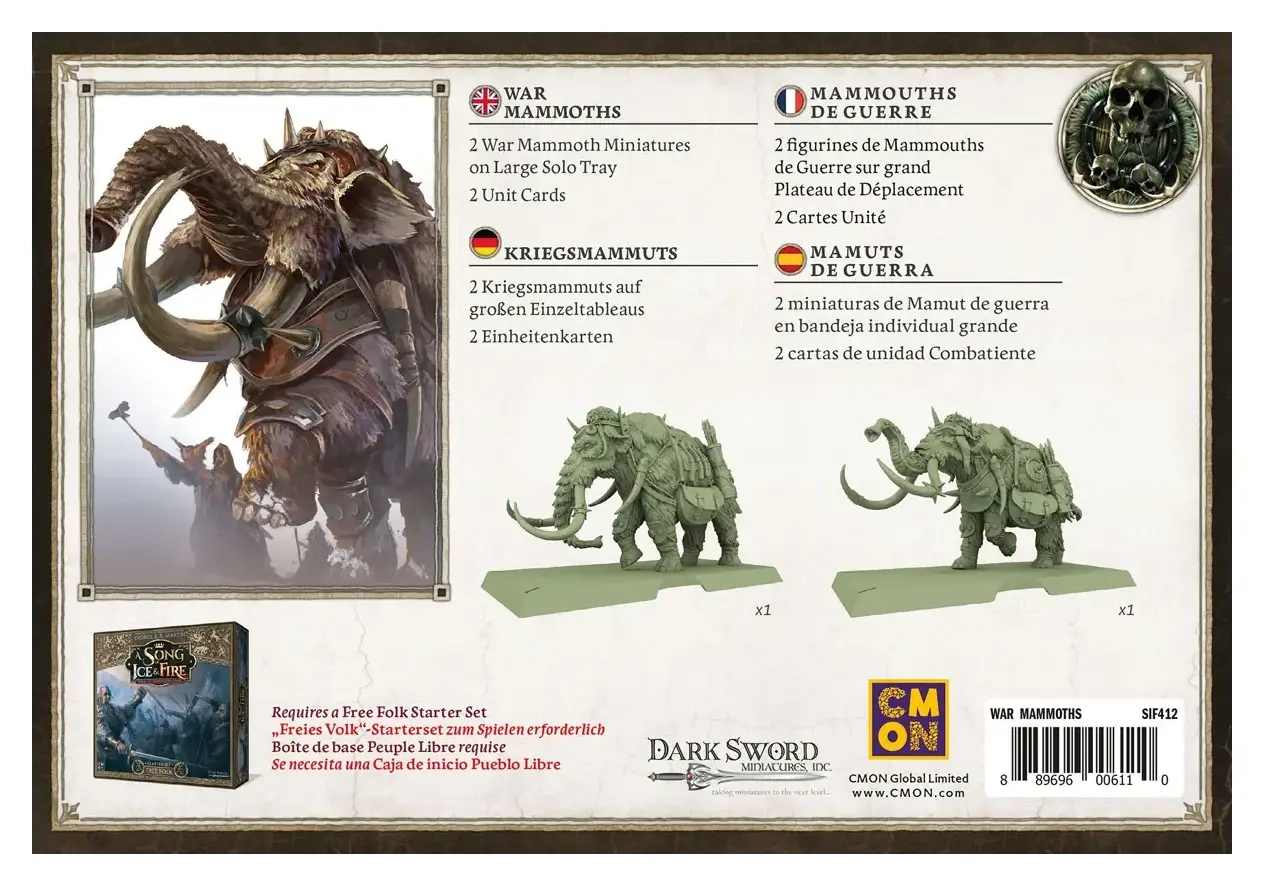 A Song of Ice And Fire - War Mammoths - Erweiterung - DE/EN/FR/ES