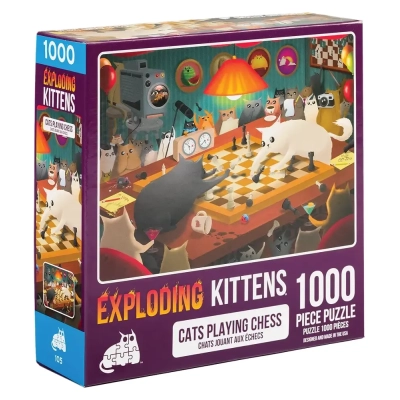 Exploding Kittens Cats - Playing Chess - Puzzle