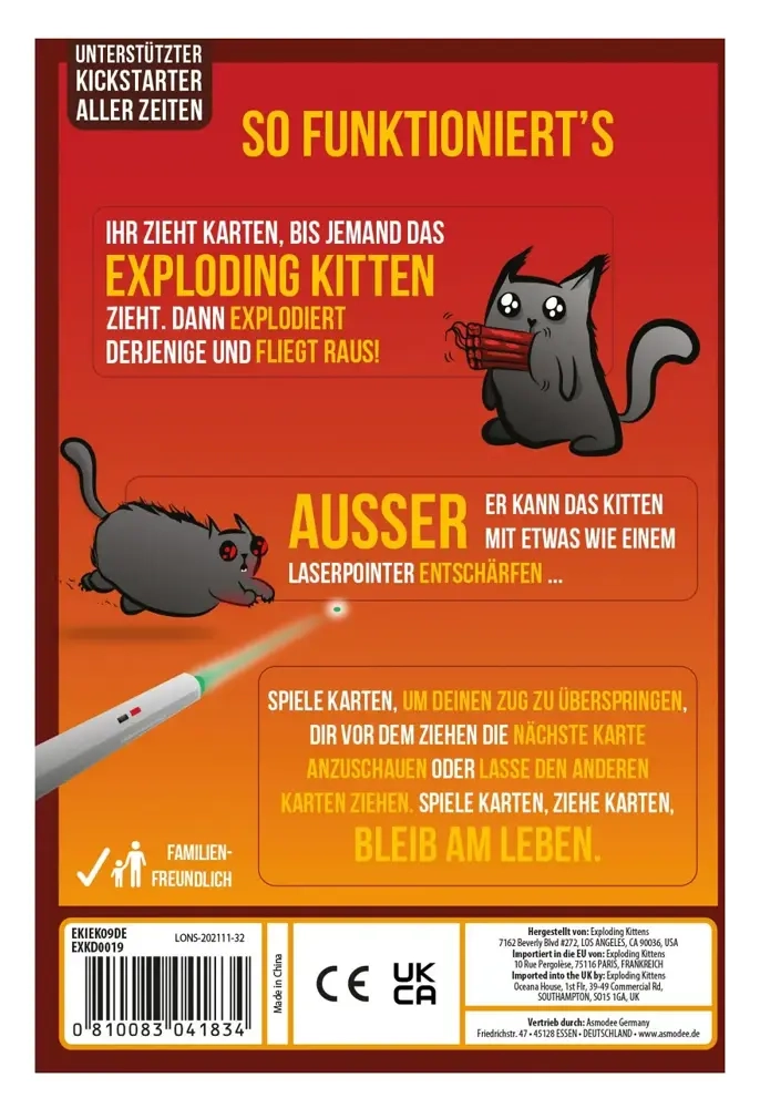 Exploding Kittens: 2 Spieler Edition