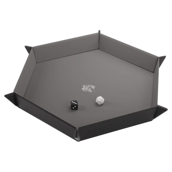 Magnetic Dice Tray Hexagonal Black/Gray