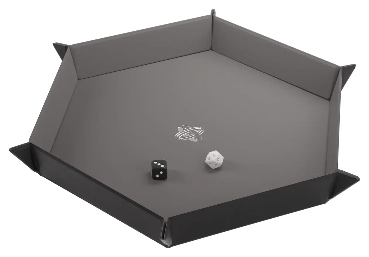 Magnetic Dice Tray Hexagonal Black/Gray